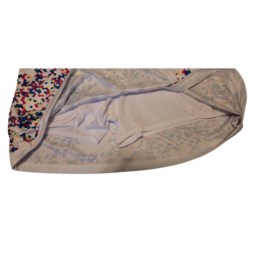 NWT Ben Hogan Golf Skirt Skort Size Medium Geo Print White Pockets Shorts Liner - Picture 4 of 7